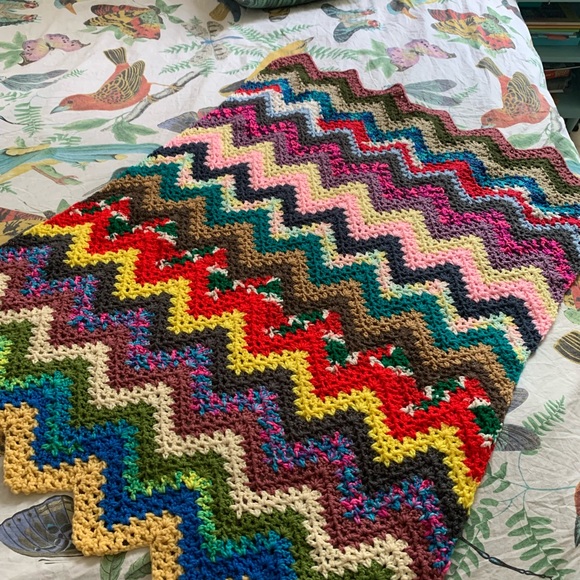 Hand Crafted Other - Handmade crochet 70’s style throw blanket